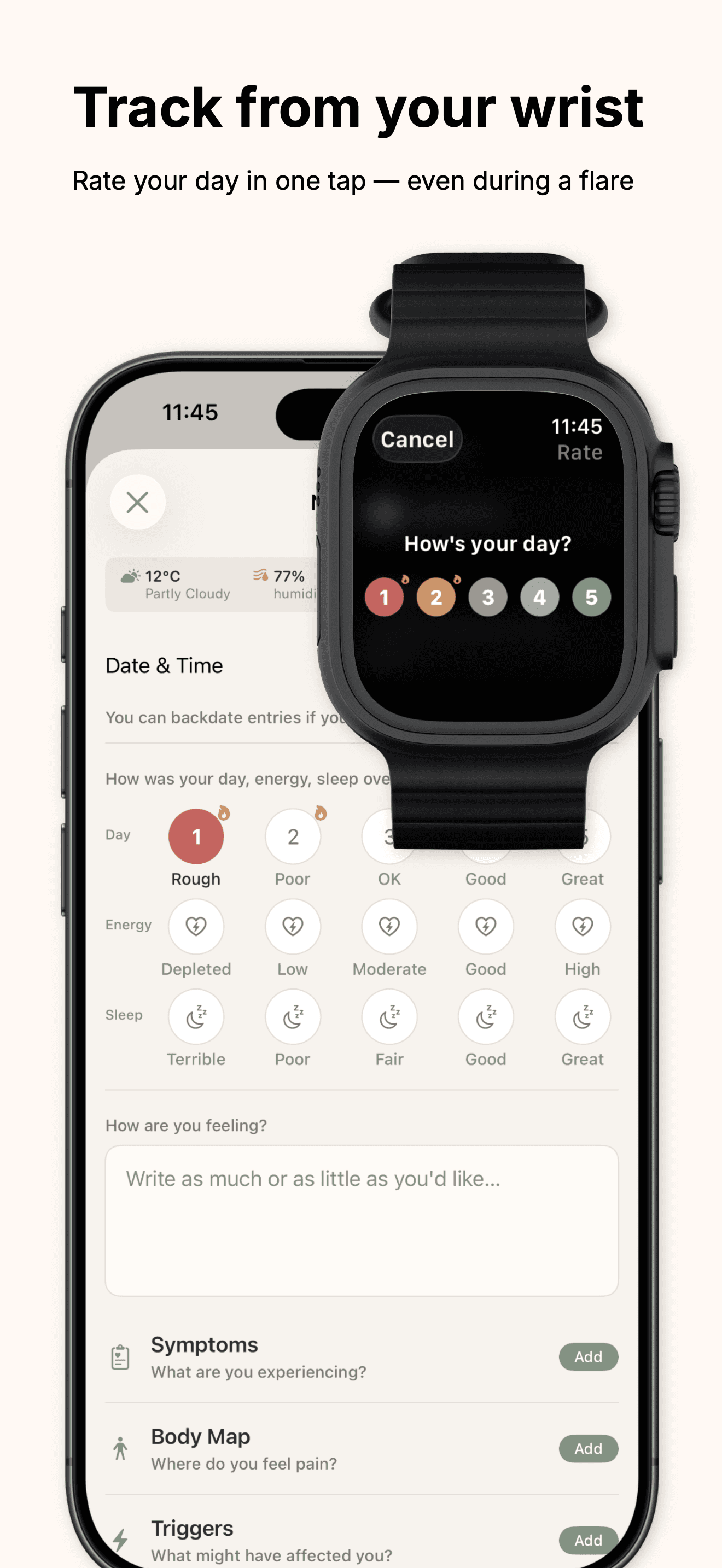 Tended: rate your day from your wrist